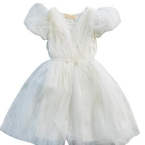 Tutu De Monde Girls Lucky Charm Dress Tutu Chiffon Size 8-9 Wedding Flower Girl
